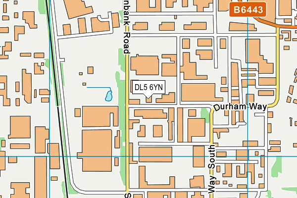DL5 6YN map - OS VectorMap District (Ordnance Survey)
