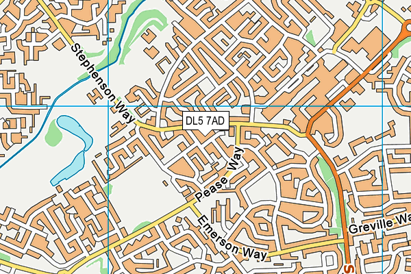 DL5 7AD map - OS VectorMap District (Ordnance Survey)