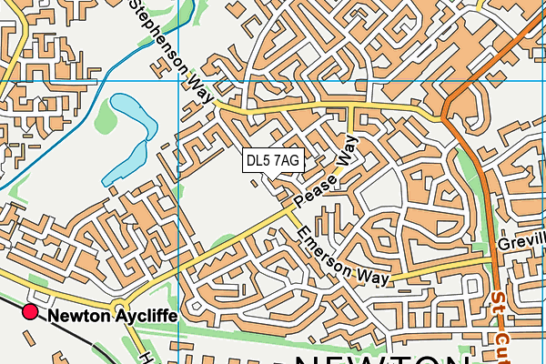 DL5 7AG map - OS VectorMap District (Ordnance Survey)