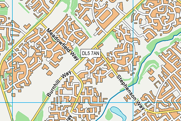 DL5 7AN map - OS VectorMap District (Ordnance Survey)