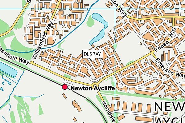 DL5 7AY map - OS VectorMap District (Ordnance Survey)