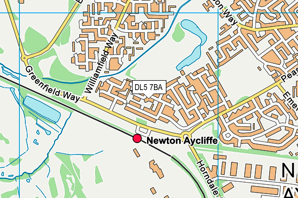 DL5 7BA map - OS VectorMap District (Ordnance Survey)