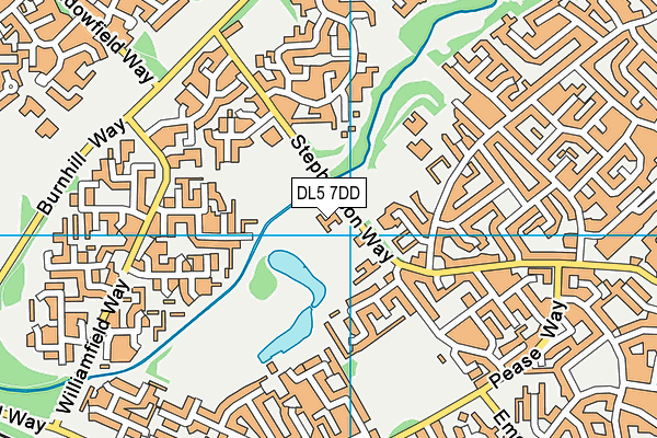 Stephenson Way Academy and Nursery School map (DL5 7DD) - OS VectorMap District (Ordnance Survey)