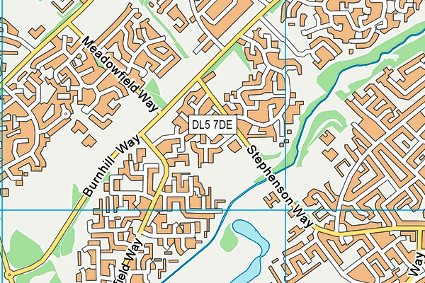DL5 7DE map - OS VectorMap District (Ordnance Survey)