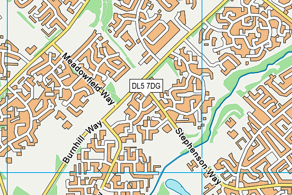DL5 7DG map - OS VectorMap District (Ordnance Survey)