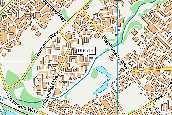DL5 7DL map - OS VectorMap District (Ordnance Survey)