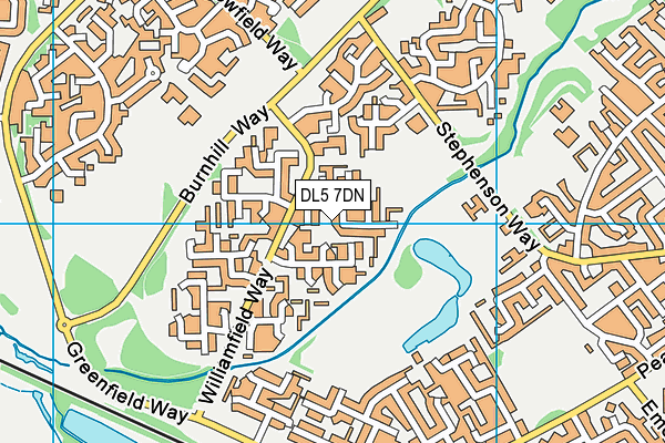 DL5 7DN map - OS VectorMap District (Ordnance Survey)