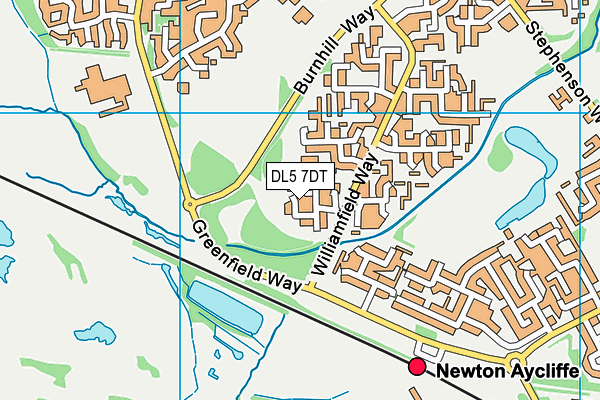 DL5 7DT map - OS VectorMap District (Ordnance Survey)