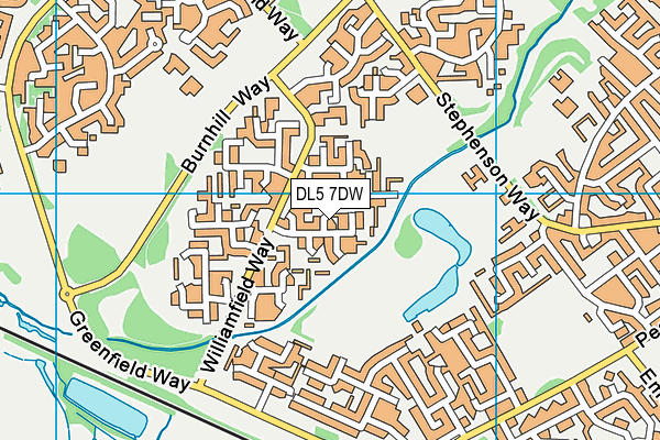 DL5 7DW map - OS VectorMap District (Ordnance Survey)