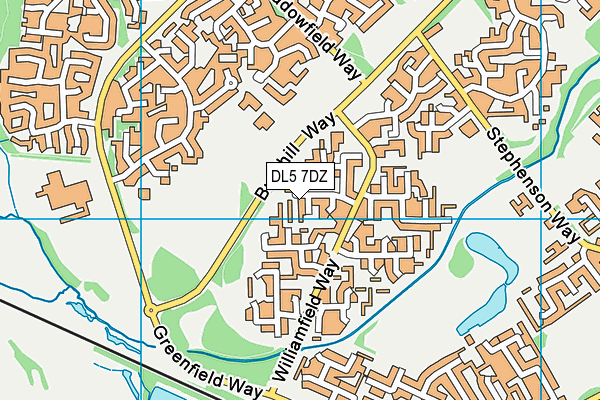 DL5 7DZ map - OS VectorMap District (Ordnance Survey)