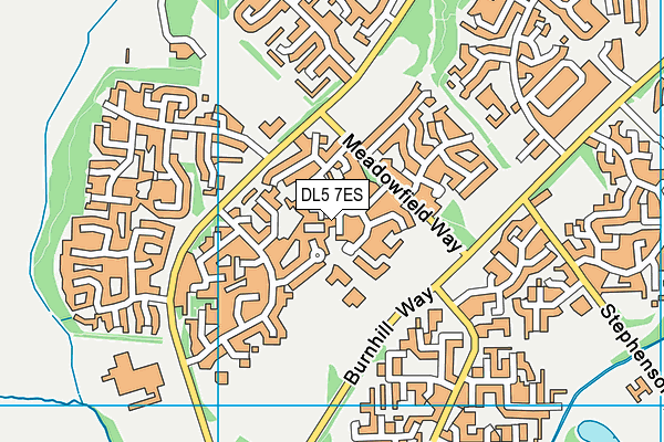 DL5 7ES map - OS VectorMap District (Ordnance Survey)