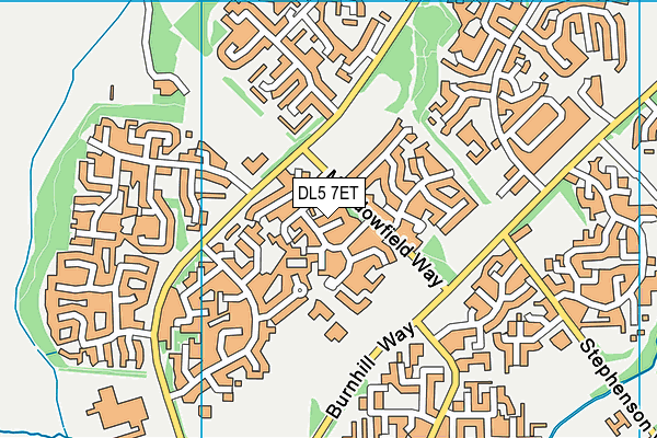 DL5 7ET map - OS VectorMap District (Ordnance Survey)