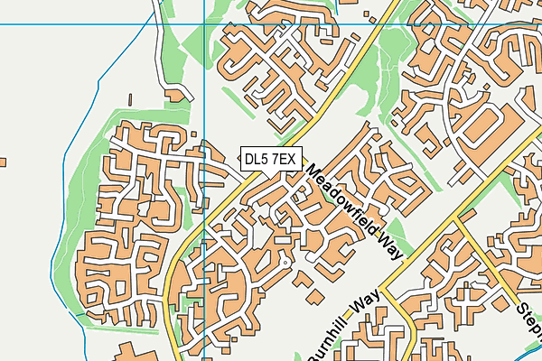 DL5 7EX map - OS VectorMap District (Ordnance Survey)