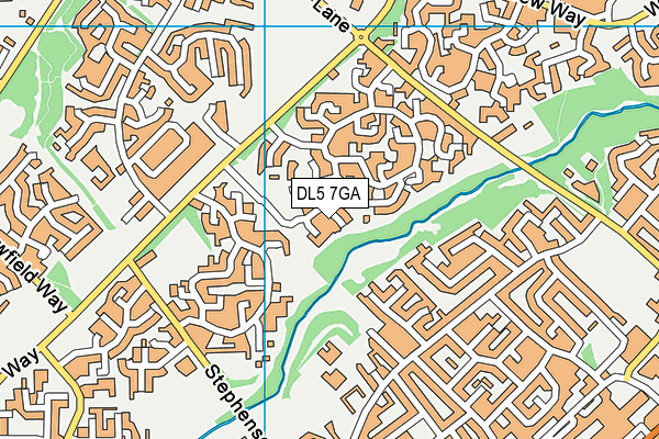DL5 7GA map - OS VectorMap District (Ordnance Survey)