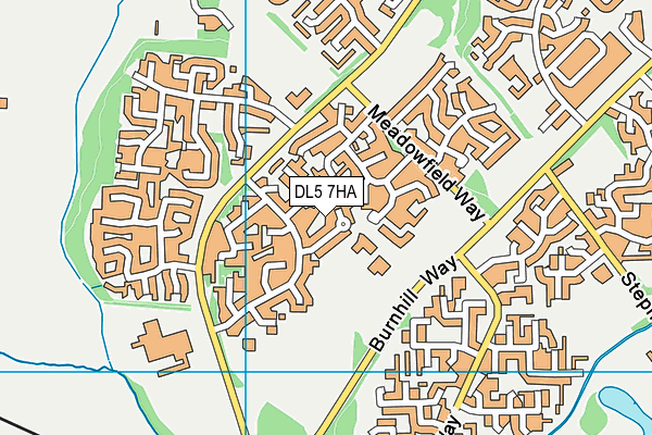 DL5 7HA map - OS VectorMap District (Ordnance Survey)