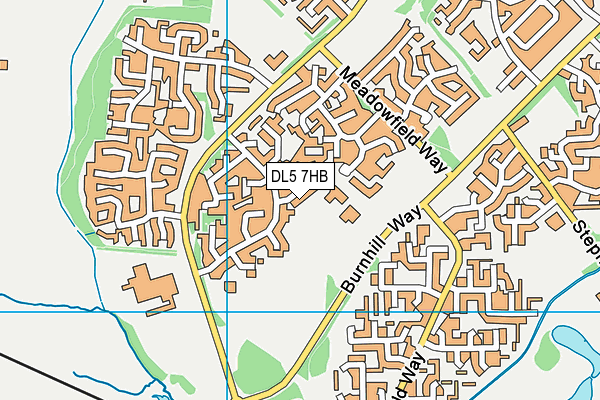 St Francis CofE (Aided) Junior School map (DL5 7HB) - OS VectorMap District (Ordnance Survey)