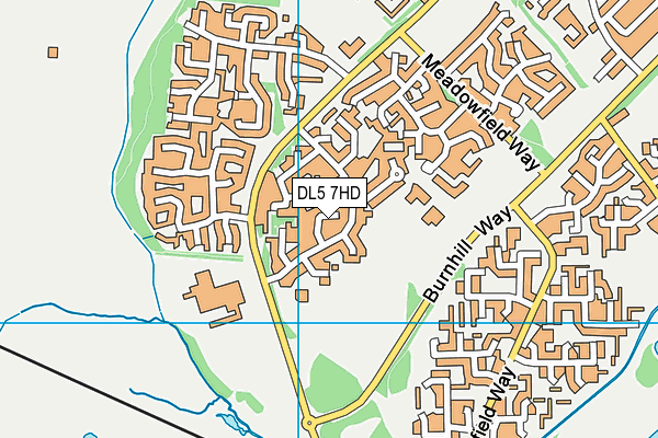DL5 7HD map - OS VectorMap District (Ordnance Survey)