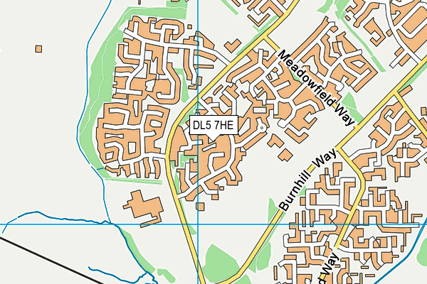 DL5 7HE map - OS VectorMap District (Ordnance Survey)
