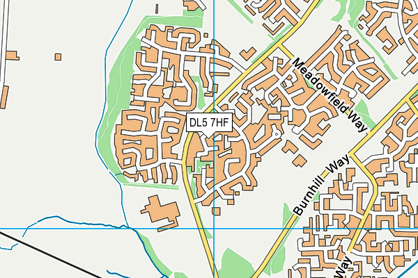 DL5 7HF map - OS VectorMap District (Ordnance Survey)