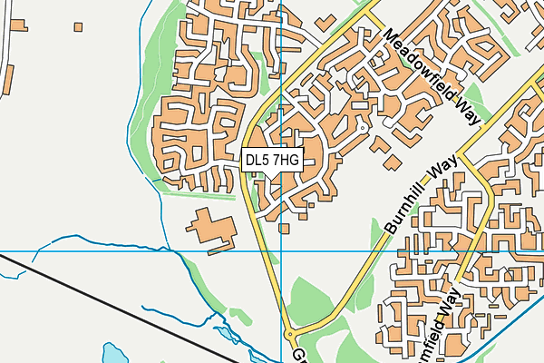 DL5 7HG map - OS VectorMap District (Ordnance Survey)