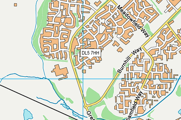 DL5 7HH map - OS VectorMap District (Ordnance Survey)