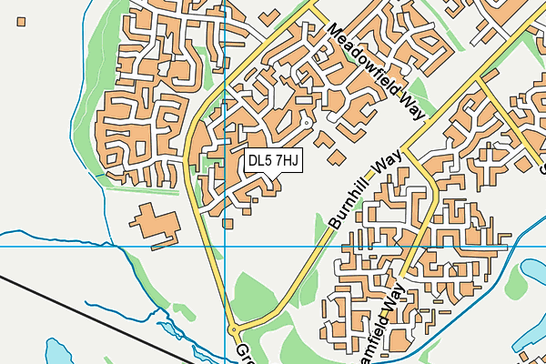 DL5 7HJ map - OS VectorMap District (Ordnance Survey)
