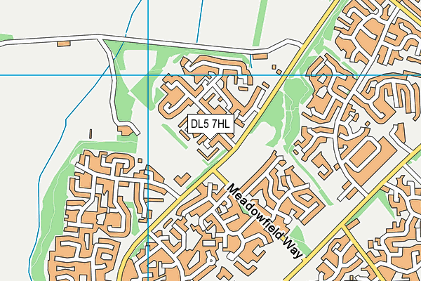 DL5 7HL map - OS VectorMap District (Ordnance Survey)