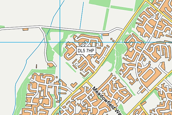 DL5 7HP map - OS VectorMap District (Ordnance Survey)