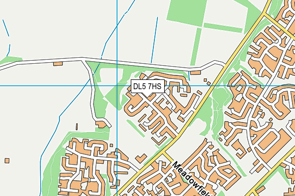 DL5 7HS map - OS VectorMap District (Ordnance Survey)