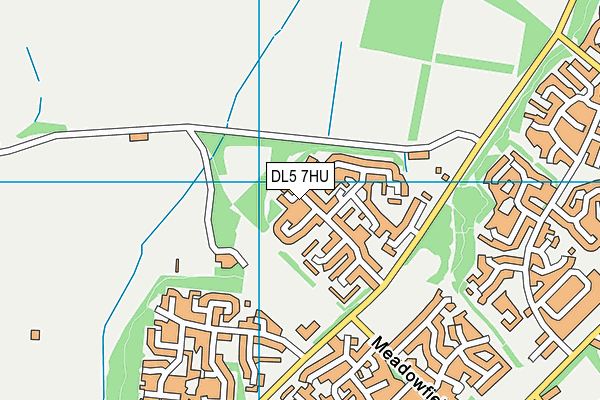 DL5 7HU map - OS VectorMap District (Ordnance Survey)