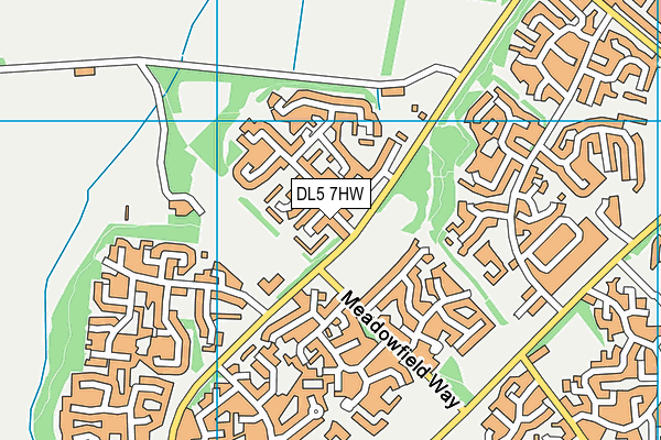 DL5 7HW map - OS VectorMap District (Ordnance Survey)