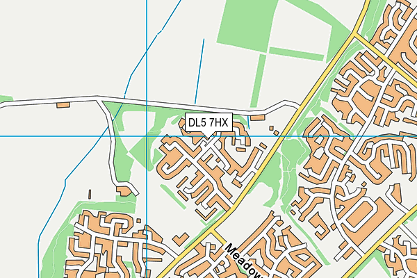 DL5 7HX map - OS VectorMap District (Ordnance Survey)