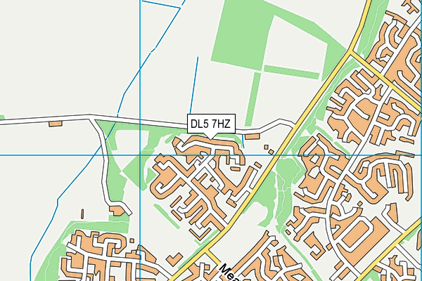 DL5 7HZ map - OS VectorMap District (Ordnance Survey)