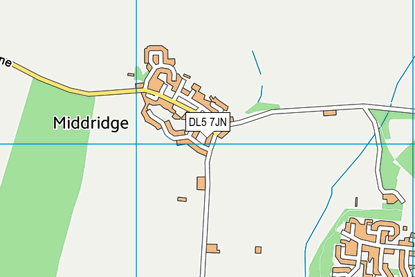 DL5 7JN map - OS VectorMap District (Ordnance Survey)