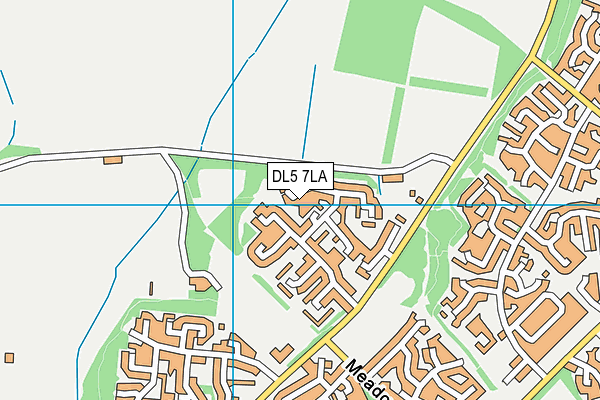 DL5 7LA map - OS VectorMap District (Ordnance Survey)