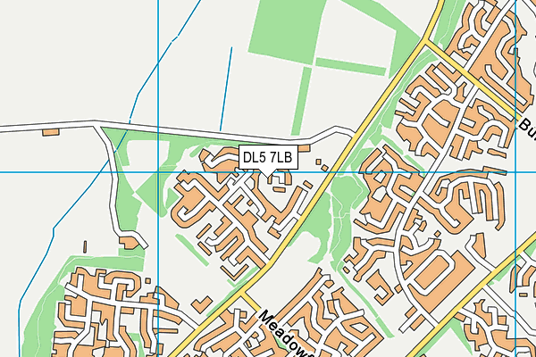 DL5 7LB map - OS VectorMap District (Ordnance Survey)