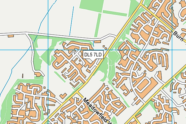 DL5 7LD map - OS VectorMap District (Ordnance Survey)