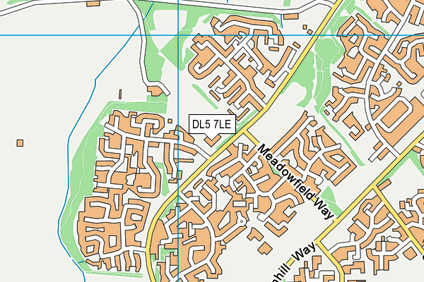 DL5 7LE map - OS VectorMap District (Ordnance Survey)