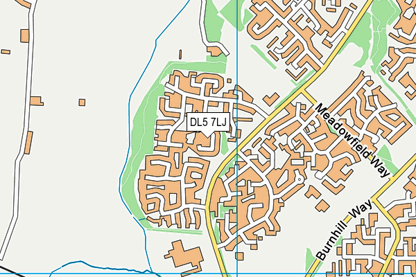 DL5 7LJ map - OS VectorMap District (Ordnance Survey)
