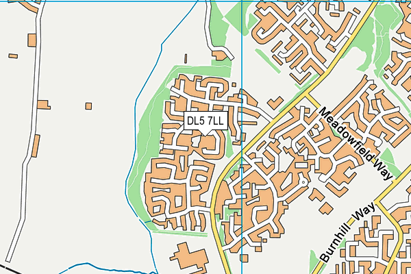 DL5 7LL map - OS VectorMap District (Ordnance Survey)