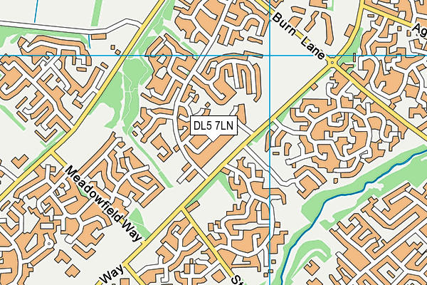 DL5 7LN map - OS VectorMap District (Ordnance Survey)