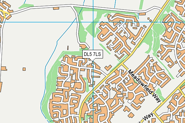 DL5 7LS map - OS VectorMap District (Ordnance Survey)