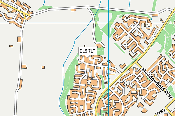 DL5 7LT map - OS VectorMap District (Ordnance Survey)