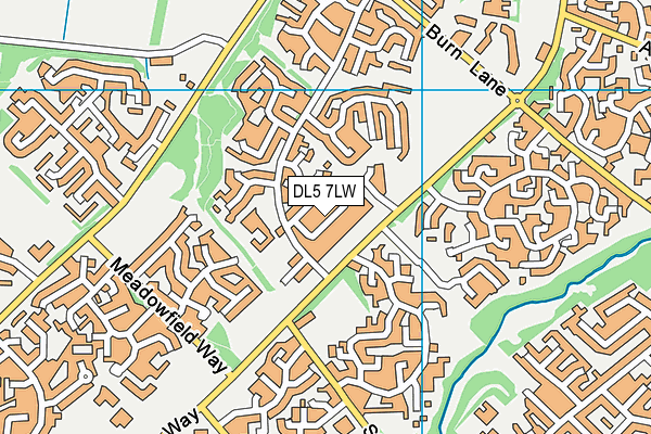 DL5 7LW map - OS VectorMap District (Ordnance Survey)