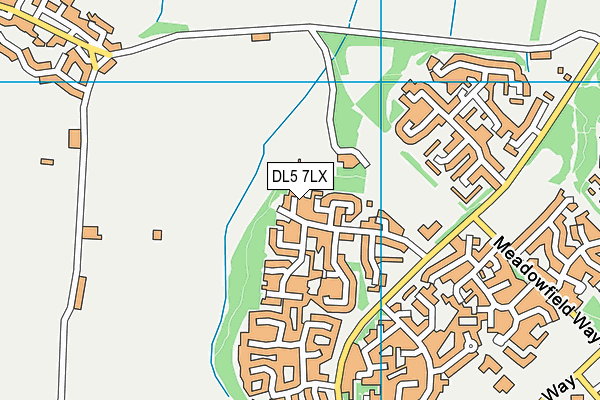 DL5 7LX map - OS VectorMap District (Ordnance Survey)