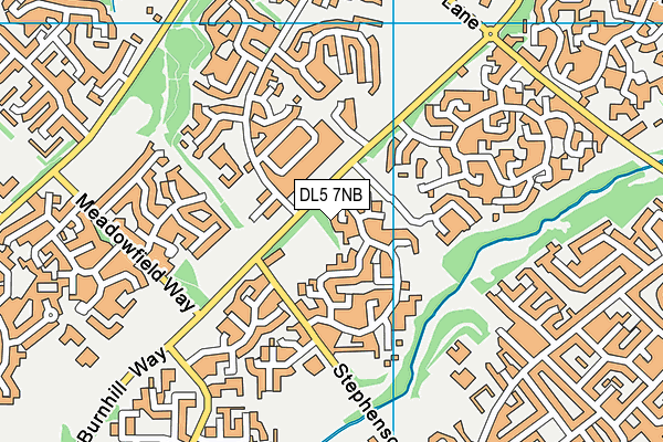 DL5 7NB map - OS VectorMap District (Ordnance Survey)