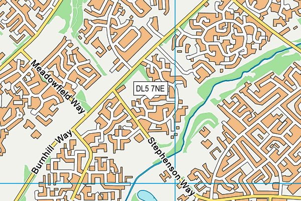 DL5 7NE map - OS VectorMap District (Ordnance Survey)