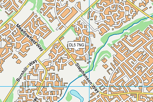 DL5 7NG map - OS VectorMap District (Ordnance Survey)