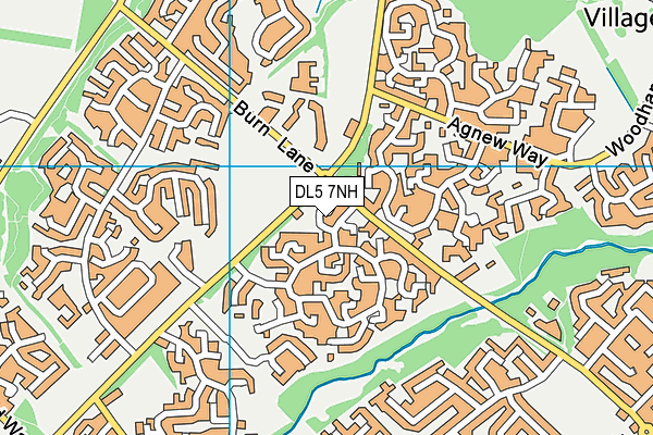 DL5 7NH map - OS VectorMap District (Ordnance Survey)