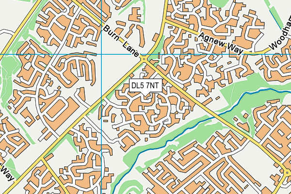 DL5 7NT map - OS VectorMap District (Ordnance Survey)